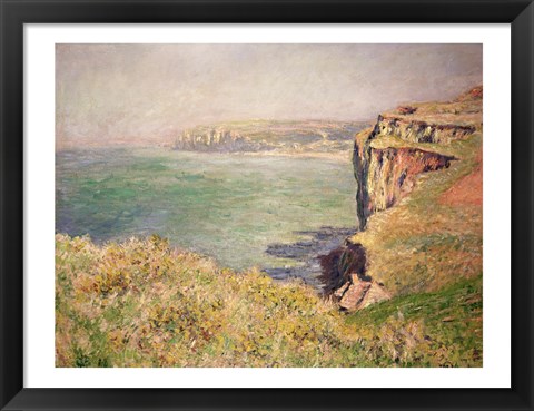 Framed Cliff at Varengeville, 1882 Print