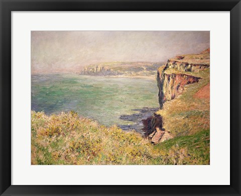 Framed Cliff at Varengeville, 1882 Print