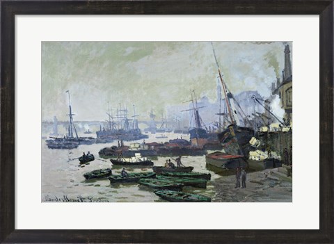 Framed Boats in the Pool of London, 1871 Print