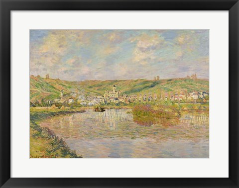 Framed Late Afternoon, Vetheuil, 1880 Print