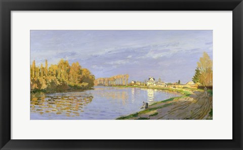 Framed Seine at Bougival, 1872 Print