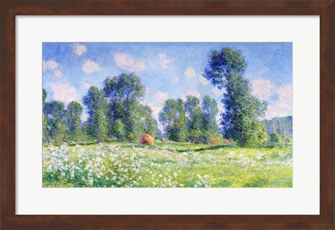 Framed Effect of Spring, Giverny, 1890 Print