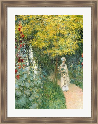 Framed Rose Garden, 1876 Print