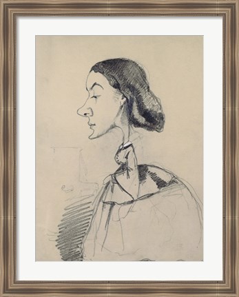 Framed Young Woman at the Piano Print