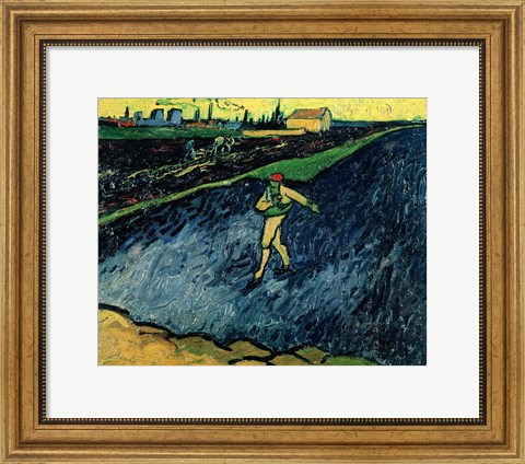 Framed Sower, 1888 - walking Print