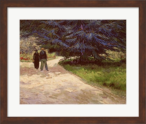 Framed Couple in the Park, Arles, 1888 Print