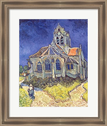 Framed Church at Auvers-sur-Oise, 1890 Print