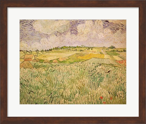 Framed Plain at Auvers, 1890 Print