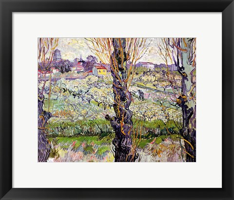 Framed View of Arles, 1889 Print