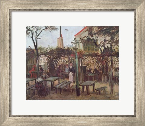 Framed Pleasure Gardens at Montmartre, 1886 Print