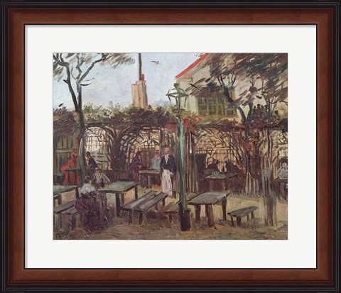 Framed Pleasure Gardens at Montmartre, 1886 Print