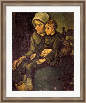 Framed Mother and Child, 1885 Print