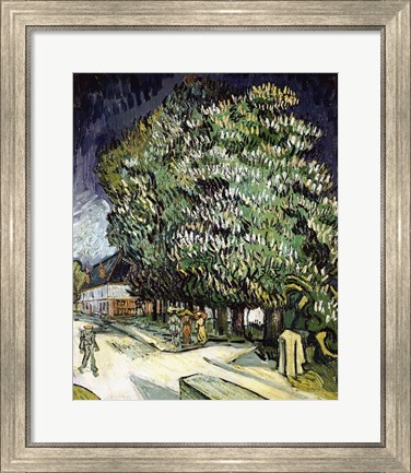 Framed Chestnut trees in Blossom, Auvers-sur-Oise, 1890 Print