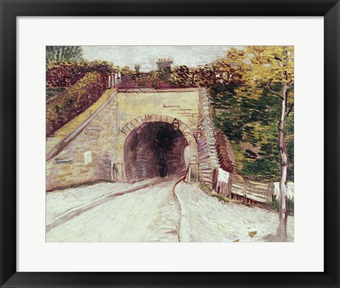 Framed Tunnel through hillside Print