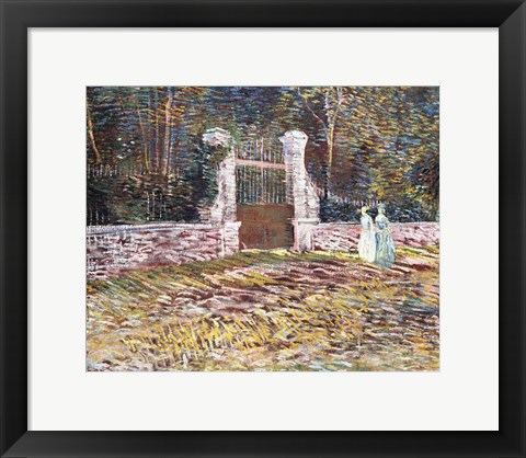 Framed Entrance to the Voyer-d&#39;Argenson Park at Asnieres Print