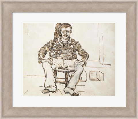 Framed Zouave, seated, 1888 Print