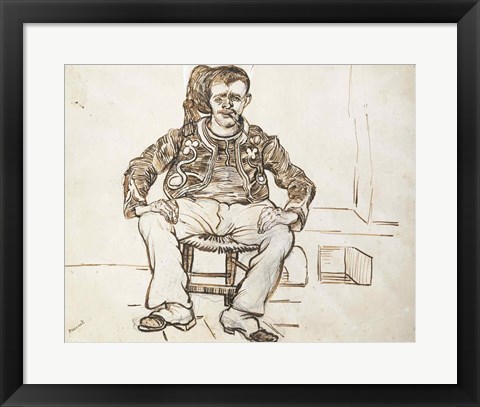 Framed Zouave, seated, 1888 Print