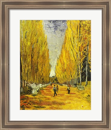 Framed L&#39;Allee des Alyscamps, Arles, 1888 Print