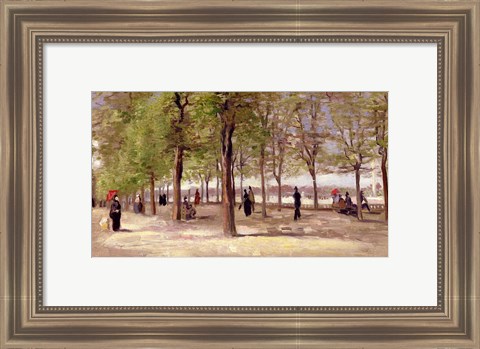 Framed Terrace in the Luxembourg Garden, 1886 Print