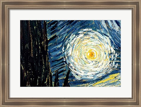 Framed Starry Night, June 1889 Detail D Print