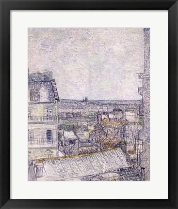 Framed View from Vincent&#39;s room in the Rue Lepic Print