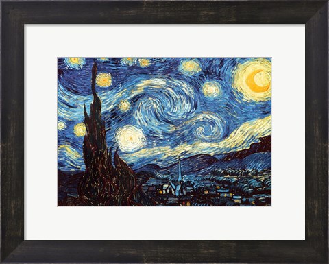 Framed Starry Night, June 1889 Print