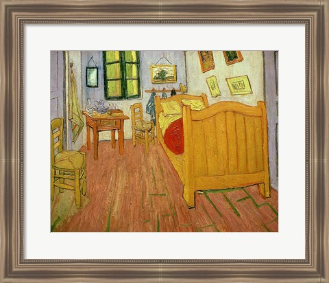 Framed Bedroom, 1888 Print