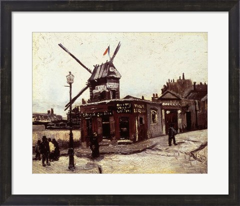 Framed Moulin de la Galette, 1886 Print