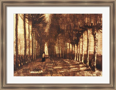 Framed Figure on a Road, 1884 Print