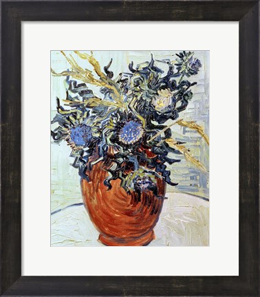 Framed Still Life with Thistles, 1890 Print