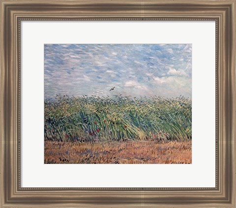 Framed Wheatfield with Lark, 1887 Print