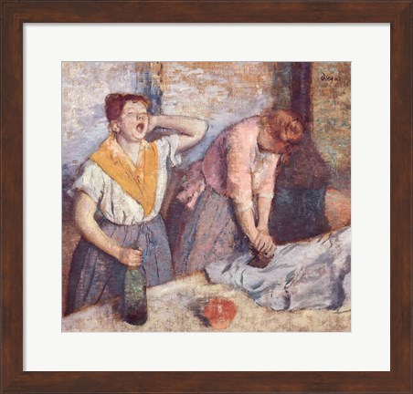 Framed Laundresses, c.1884 Print