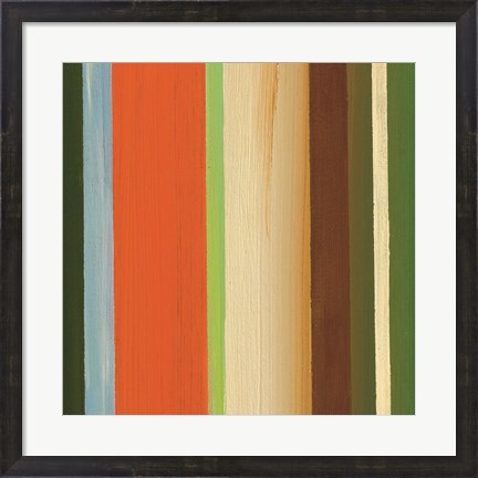 Framed Hampton Stripe I Print