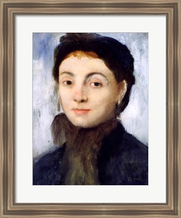 Framed Portrait of Josephine Gaujelin, 1867 Print