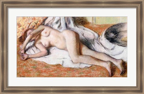 Framed Reclining Nude Print