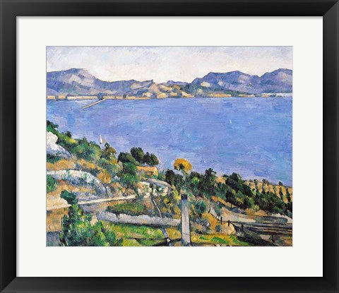 Framed L&#39;Estaque, View of the Bay of Marseilles Print