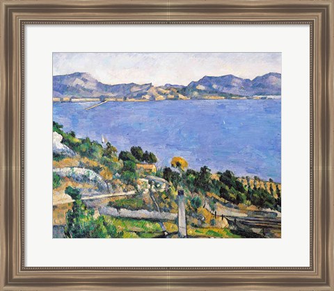 Framed L&#39;Estaque, View of the Bay of Marseilles Print