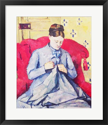 Framed Madame Cezanne sewing Print