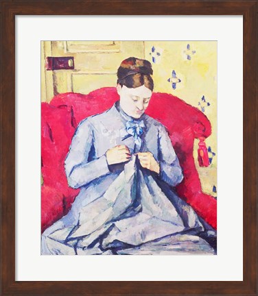 Framed Madame Cezanne sewing Print