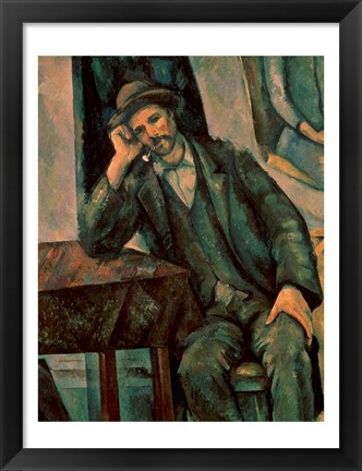 Framed Man Smoking a Pipe Print