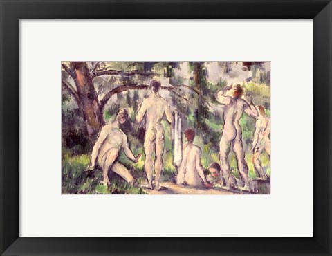 Framed Study of Bathers Print