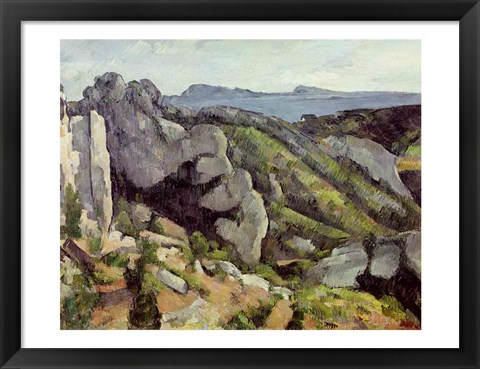 Framed Rocks at L&#39;Estaque Print