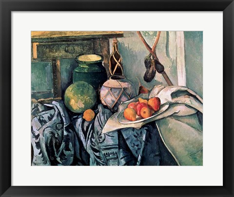 Framed Still Life with Pitcher and Aubergines Print