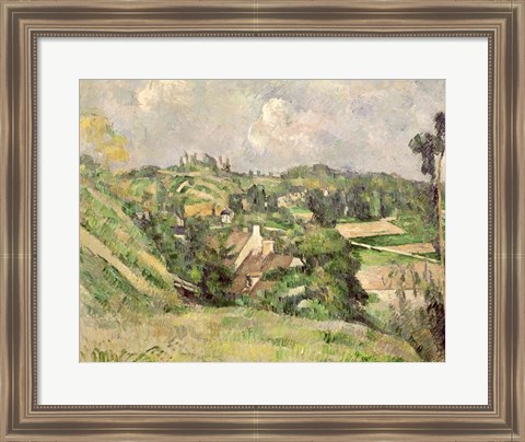 Framed Auvers-sur-Oise, seen from the Val Harme Print