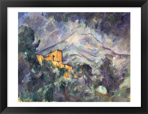 Framed Montagne Sainte-Victoire and the Black Chateau Print