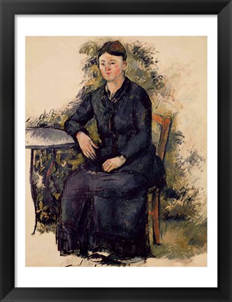 Framed Madame Cezanne in the Garden Print