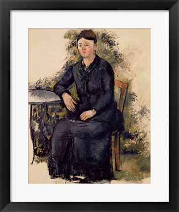 Framed Madame Cezanne in the Garden Print