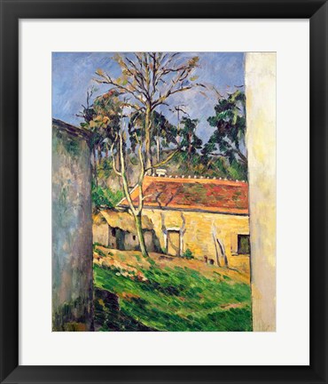 Framed Farmyard at Auvers Print