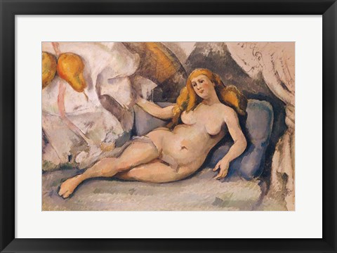 Framed Female Nude on a Sofa Print