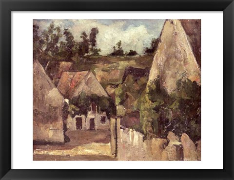 Framed Crossroads at the Rue Remy, Auvers, c.1872 Print